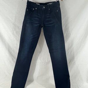 WORN ONCE straight-leg zipper jeans